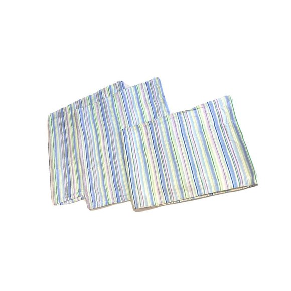 Custom Made Luxury Valances Short Curtains Wavy Stripe Multicolor Pastels Set 3 - Picture 3 of 7